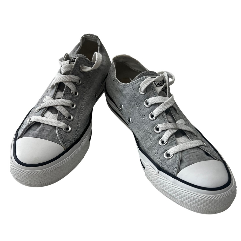 Converse Chuck Taylor All Star‎ Low Top Sneakers Gray Canvas Women's Size 8